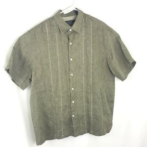 Nat Nast Large 100% Linen Button Up Shirt